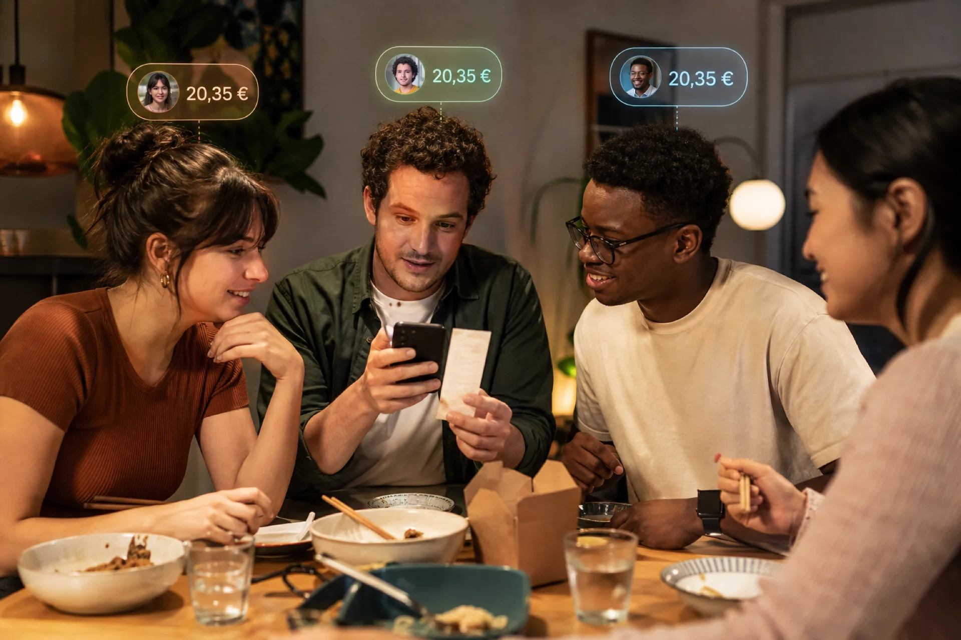 Shared groceries, fair splits